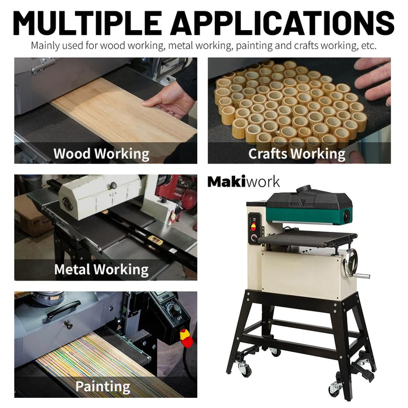 Drum Sander Feed Belt Conveyor - Compatible with Grizzly 18" G0458 Drum Sander, Silicon Carbide, 18" x 44-1/2", 100 Grit