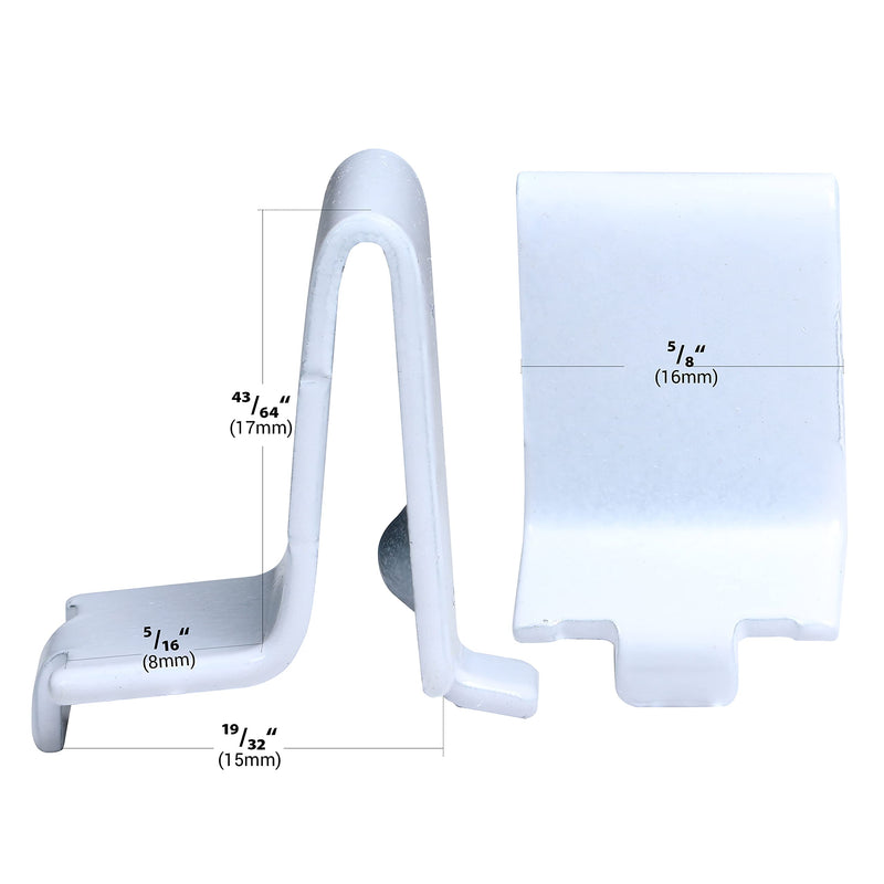 20 Pack Rok Hardware Adjustable Steel White Pilaster Shelf Support Clip 20