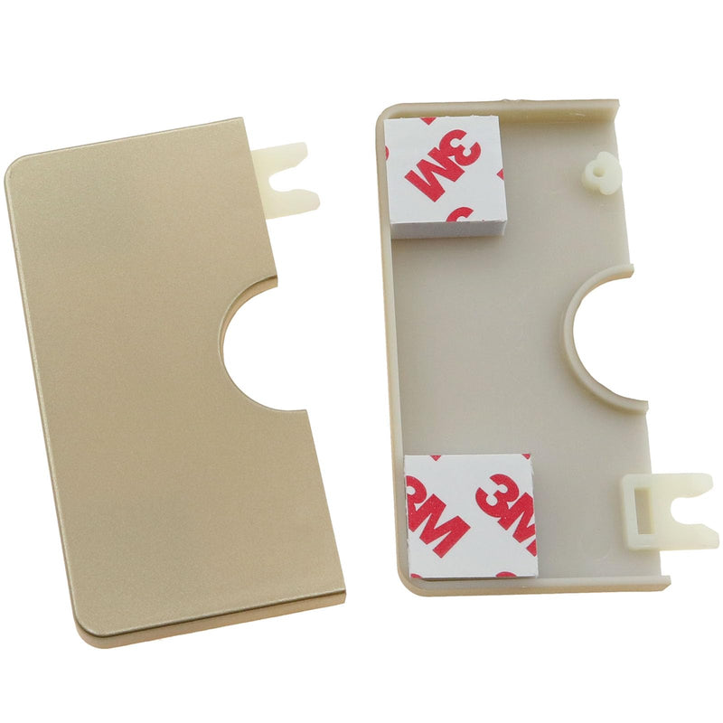 2PCS Wall Split Flange 0.87inch/22mm Square Shaped Escutcheon Plate Wall Hole Decorative Cover for Plumbing Wall Hole Trim (Black 0.87Inch/22mm) (Gold) Gold