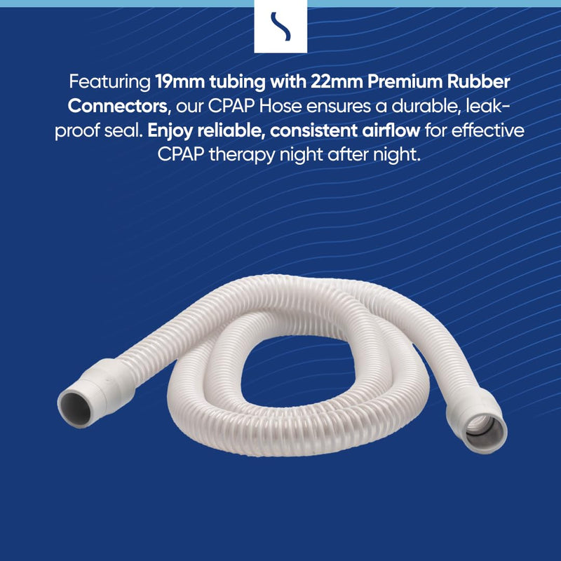 Universal CPAP Tube by Snugell (8 ft 2-Pack) - Medical Grade Flexible Polymer CPAP Hose - Compatible with All Major CPAP Machines and Most CPAP BiPap, and BiLevel Device Brands 1