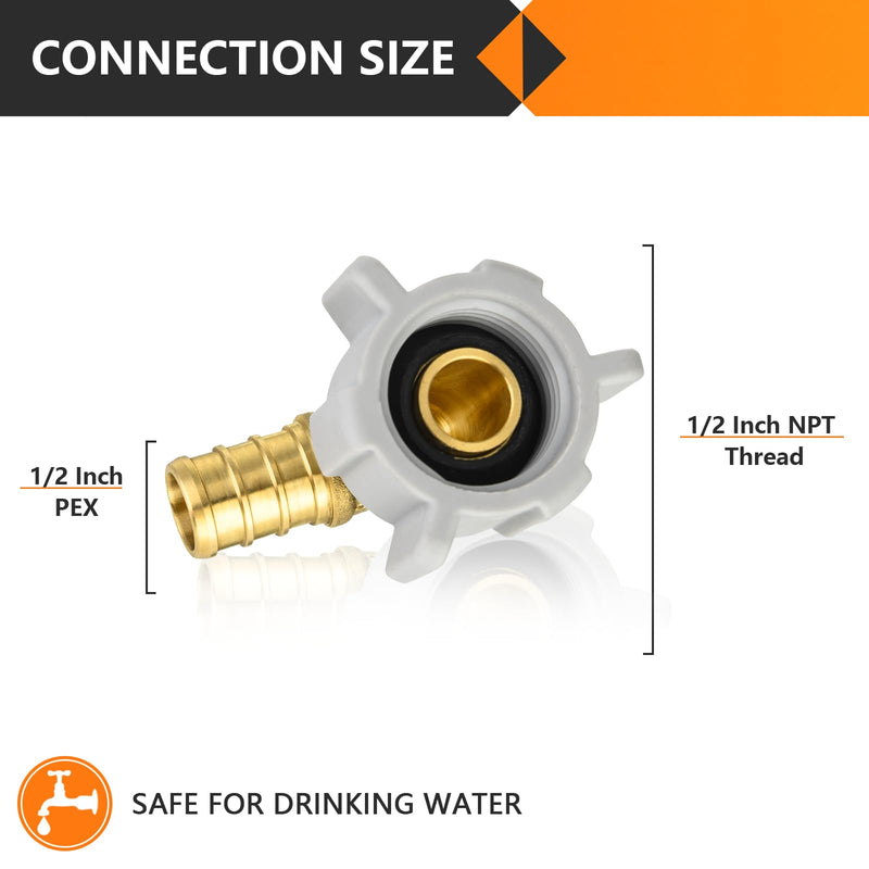 20PC HeSun 1/2" Pex Crimp x 1/2" Female NPT Swivel Elbow(PEX1807299-20) 20 PACK, 1/2" PEX x 1/2" FEMALE