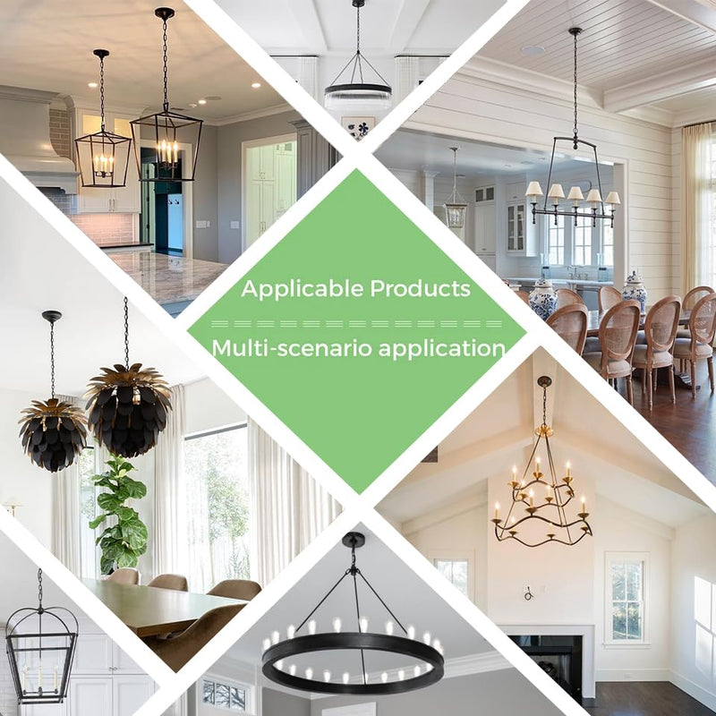 5-5/16 Inches Light Canopy Kit with Heavy Duty, Replacement Cover Plate with Mounting Hardware for Chandelier, Pendant Light, Swag Light, Flower Basket or DIY Projects (Black) 5-5/16 Inch Canopy Black