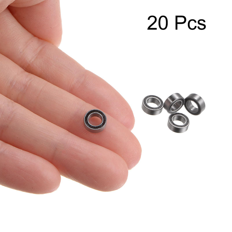 uxcell 20pcs MR74-2RS Deep Groove Ball Bearings 4x7x2.5mm Chrome Steel Miniature Bearing Double Sealed Precision Bearings, P6 (ABEC 3) 20 - NewNest Australia