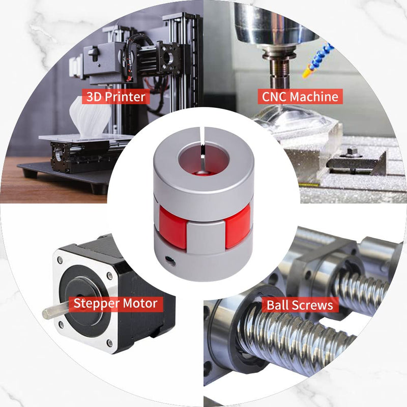 Aluminium Plum Flexible Shaft Coupling Diameter 25mm Length 30mm Connector Flexible Coupler for 3D Printer CNC Machine and Servo Stepped Motor (D25 L30, 10-10mm)