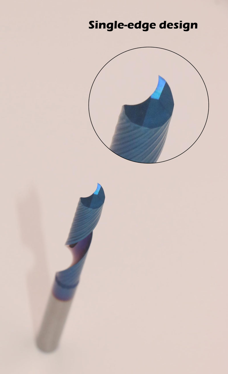 VIC002 3PCS Single Flute End Mill Solid Carbide Upcut Spiral CNC Router Bit Milling Cutter for Aluminum Plastic Acrylic PVC MDF (up Cut, 3PCS 1/4S*1/4D*1-1/2CL*3OVL) up cut