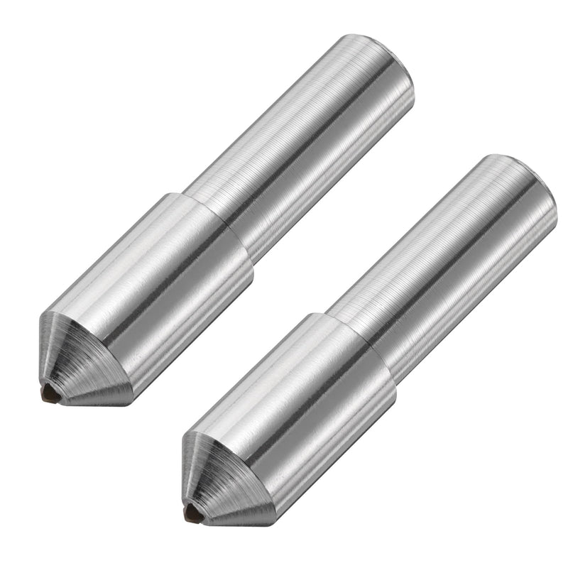 uxcell 2pcs Diamond Dressers, 10mm x 50mm (13/32" x 2") Single Tapered Point Grinding Wheel Round Pen Welded Diamond Dressing Tools, Silver Tone