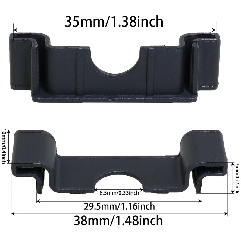 Heyous 30PCS Anti Cut Protection End Cap Protector Black 35mm Terminal Block DIN Rail Suitable for Industrial and Hardware Fitting 35mm DIN Rail End Mounting