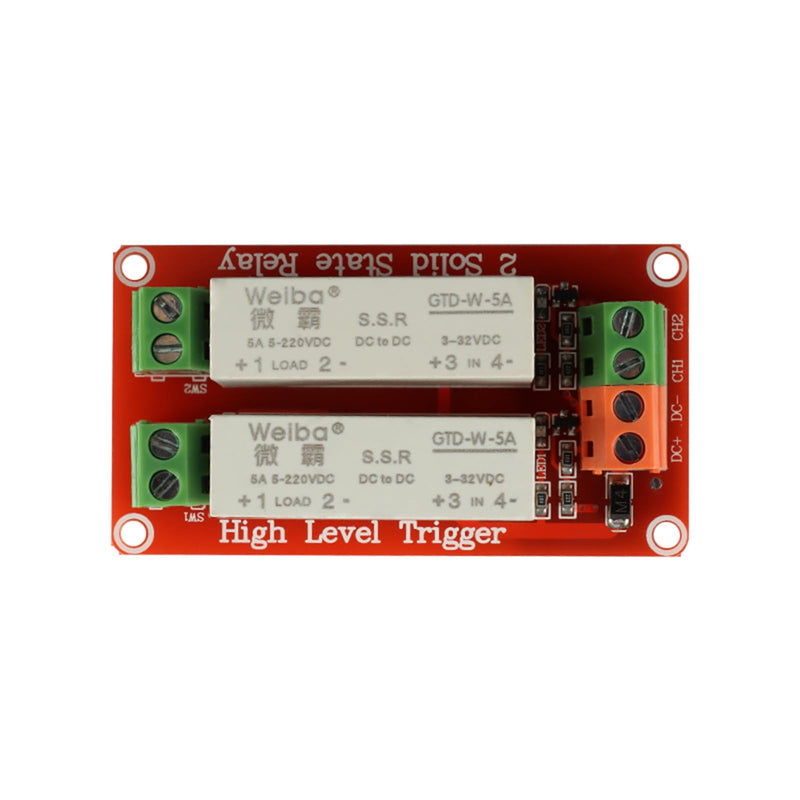 5V 1 Channel Solid State Relay Module, Low Level Trigger, 5A DC Control (2 Channel) 2 Channel