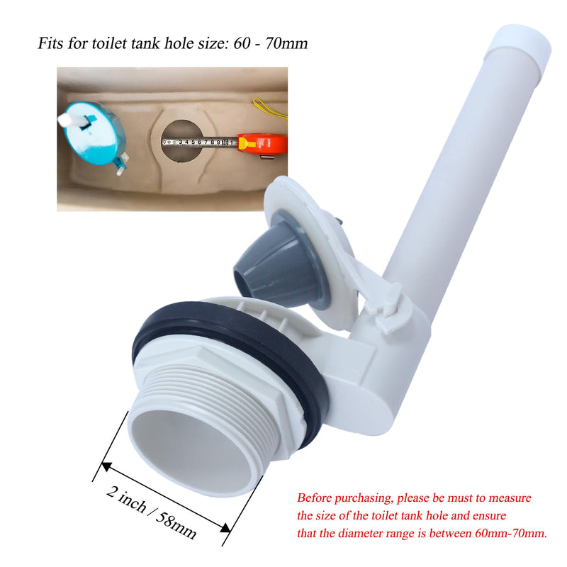 2" Toilet Flush Valve Replacement Kit Compatible with American Standard Flair Series Toilets Two Piece Replace Part 738356-0070A Toilet Drain Valves with Flapper, Include Install Hardware