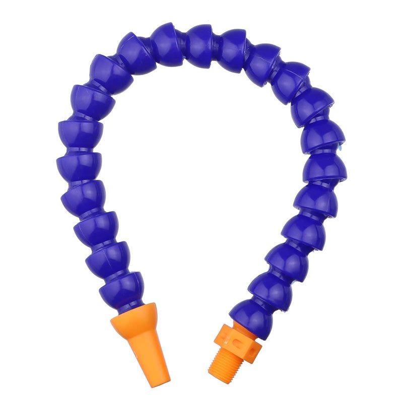 Pack of 10 Round Nozzle 1/8 PT Plastic Flexible Oil Coolant Pipe Hose Blue Orange