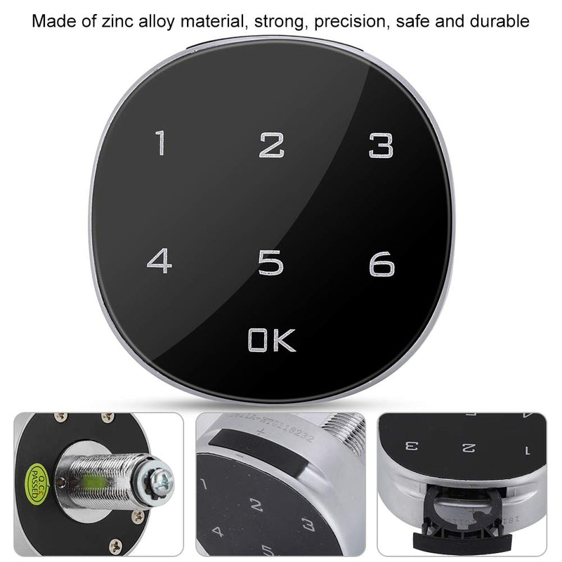 Digital Electronic Coded Lock, Touch Screen Password Lock for Cabinet Mailbox File Sauna Drawer School Lockers Easy to Install