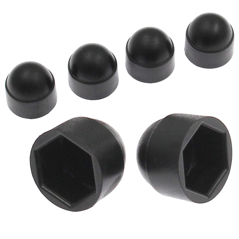 Zorfeter 25 Pcs Hex Head Bolt Covers Dome Plastic Bolt Caps Hexagonal Screw Cover Protection Caps Black, M8 (13 x 15.5mm) M8 (13 x 15.5mm)