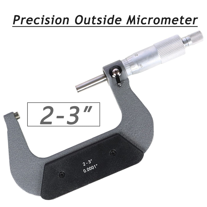 WFLNHB 2-3" Accuracy Outside Micrometer 0.0001" Carbide Tipped for Accuracy Measurement Work