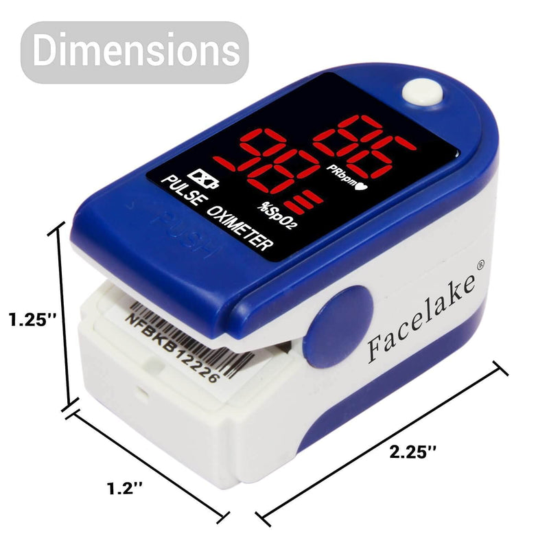 ® FL400 Pulse Oximeter Fingertip with Carrying Case, Batteries, Lanyard, and Warranty (Blue)