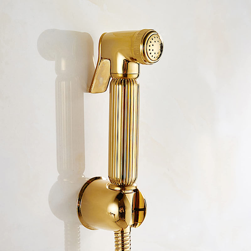 FTVOGUE Solid Brass Wall Mount Shower Toilet Bathroom Handheld Bidet Diaper Spray Sprayer Shattaf Kit