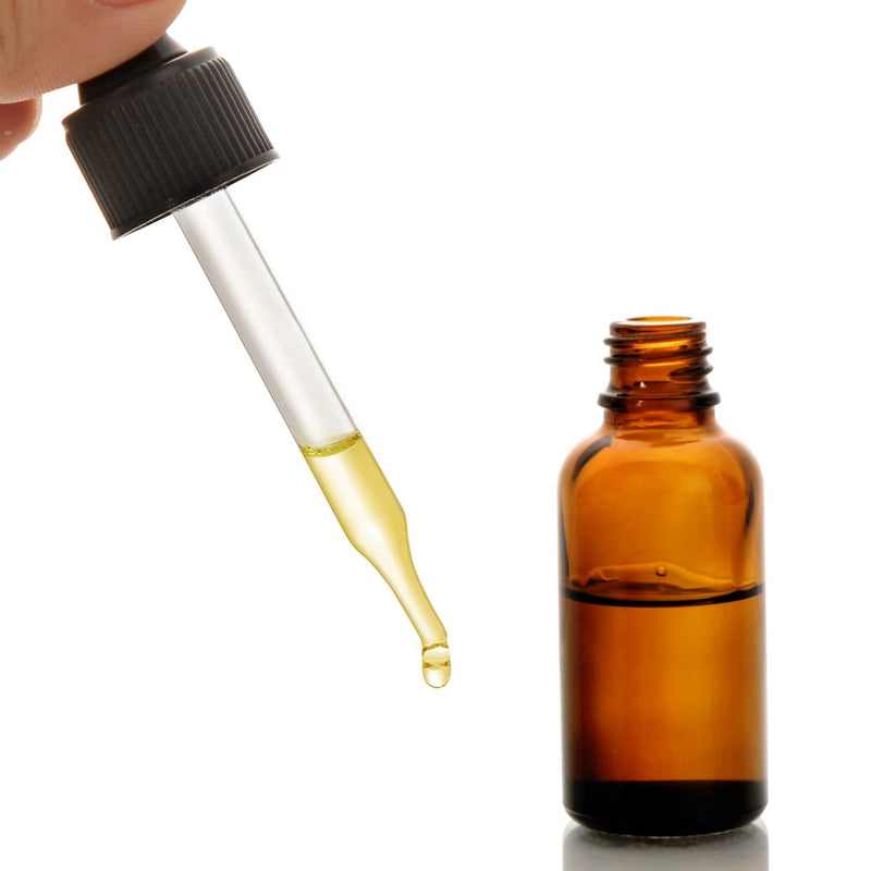 12 pcs, 1 oz Amber Dropper Bottles for Essential Oils w/ 3 Stainless Steel Funnels & 1 Long Glass Dropper - 30ml Glass Bottles with Eye Droppers - Liquids Tincture Bottles, Leak Proof Travel Bottles