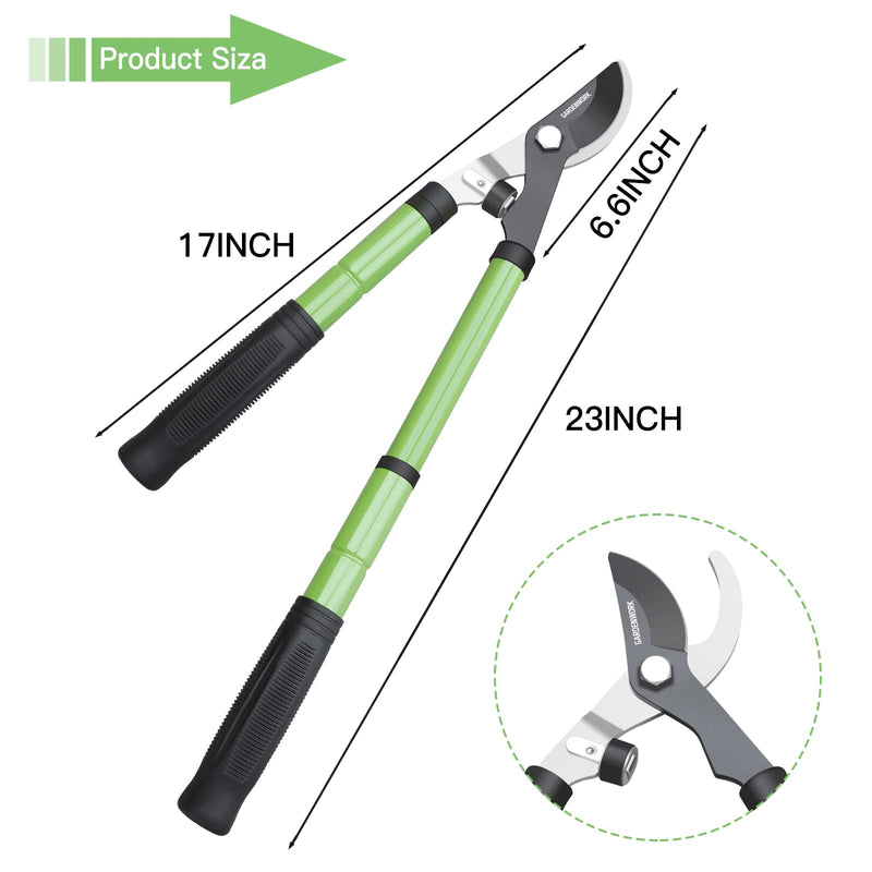 Loppers, Heavy-Duty Branch Trimmer with Sk5 Teflon Blades, Suitable for Tree Branches and Shrubs 23''