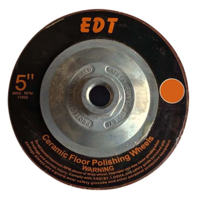 5" Transitional Ceramic Grinding Wheels for Concrete Polishing, #100 Grit, 5/8"-11 Arbor 5" Diameter