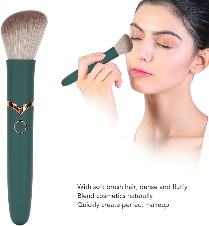 HUAOSN Electric Makeup Brush, USB Rechargeable 10 Gear Vibrating Makeup Portable Waterproof Beauty Brush Cleaner with 180mAh Lithium Battery with Pet ID Card - NewNest Australia