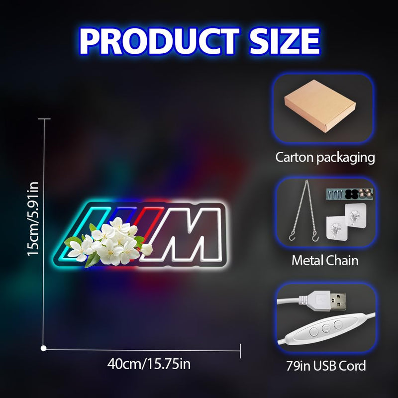 Car Neon Sign Dimmable LED Light for Garage, Bedroom, Playroom, Car Repair Shop, Wall Decor, 15.7x5.9 Inch