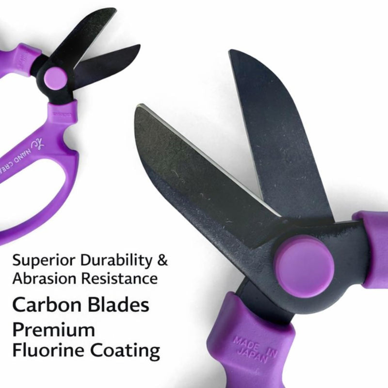 Japanese Floral Scissors Black Blade – SAKAGEN Hand Creation, Premium Fluorine-Coated Anti-Wear Shears, Made in Japan, Flower Shears for Floral Design, ikebana & Gardening, F-170 (Blue) Blue