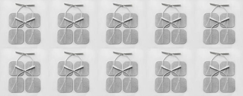 KS Premium TENS/EMS Unit 40 Electrode Pads 2"x2" in. Reusable Self Stick Gel Carbon Electrodes