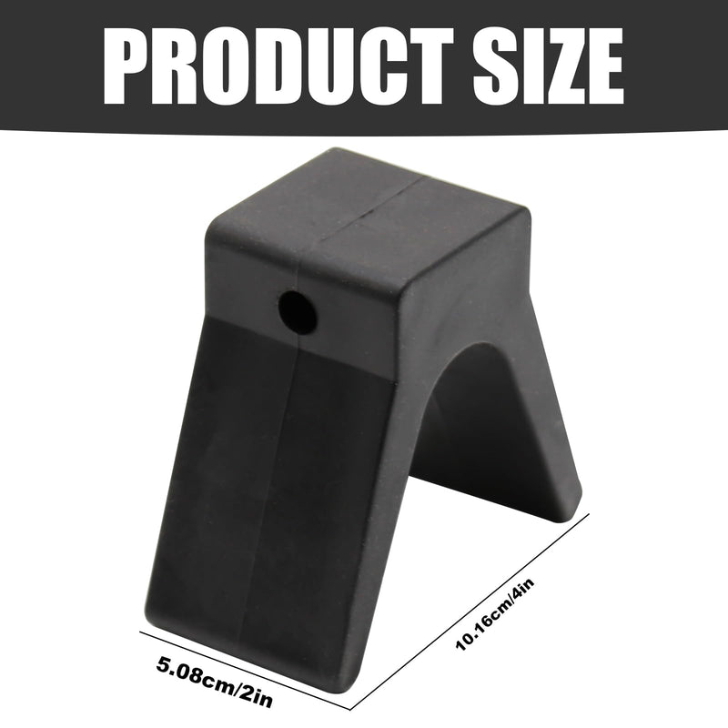 Viknman 2" V-Span Boat Trailer Bow Stop Block Trailer Rubber Bow Stop Boat Trailer V-Guide Non Marking Polyurethane 1/2" Mounting Hole Diameter
