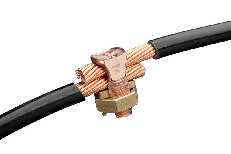 Gardner Bender GSBC-4 Solid Copper Split Bolt Connector, 8-4 AWG 2 Pack 8 - 4 AWG Solid