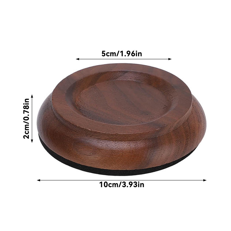 Grand Piano Caster Cups, 4 Pcs Piano Caster Pads Walnut Piano Wheels Feet Non-Slip & Anti-Noise Foam Floor Protectors Piano Casters Pad Wood Piano Caster Cups Floor Protectors for Upright Piano