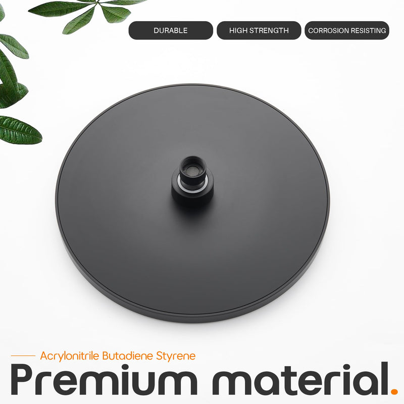 Rained Waterfall Shower Head 10-inch Large Overhead Showerhead High Flow 2.5 GPM with Adjustable Swivel Ball Joint, Matte Black SH001MB-D10 1 Pack
