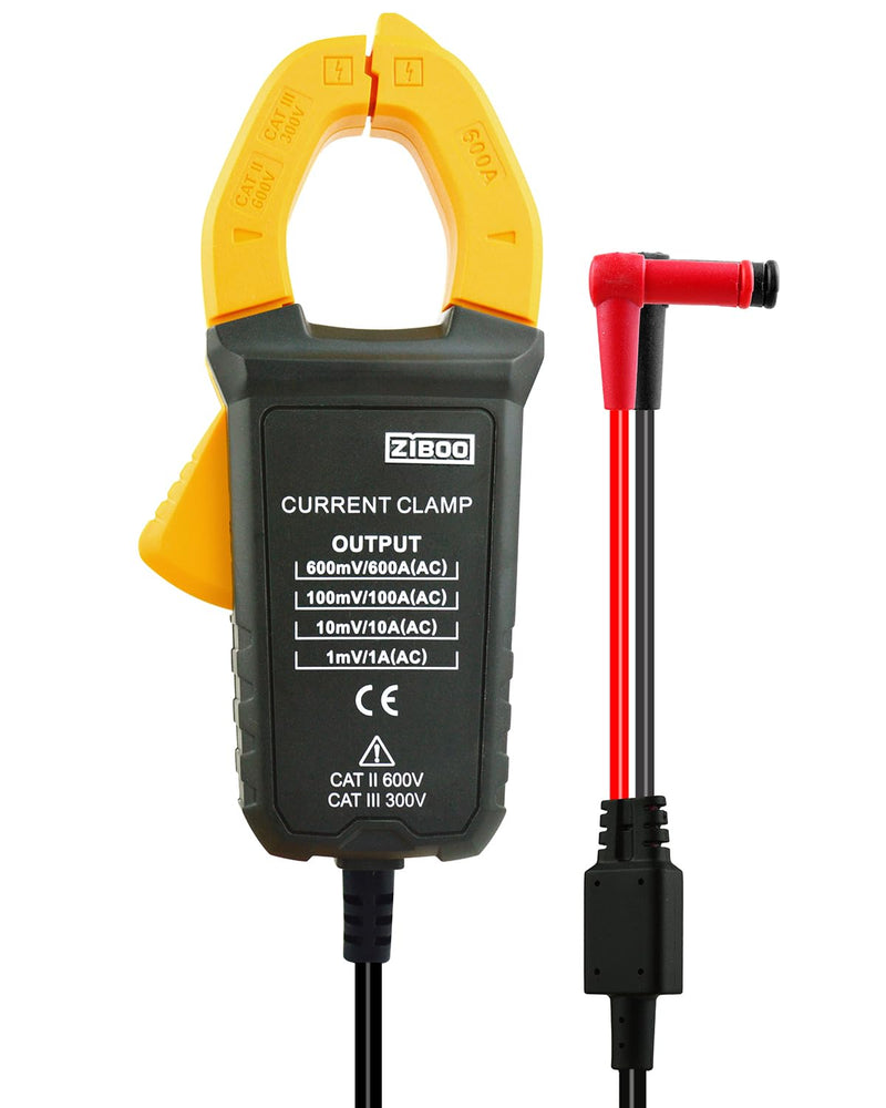 i600E 600Amp AC Current Clamp,4mm Banana Plug for Multimeters/mV AC Measurement Tools Perfect Replacement for Fluke i400 ZIBOO I600E