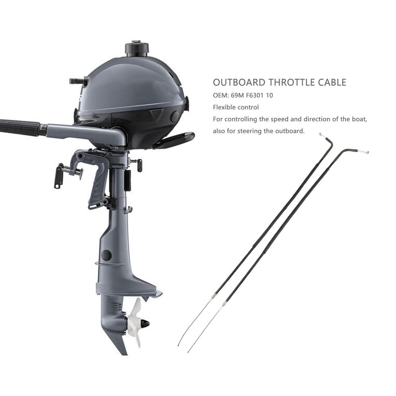 69M F6301 10 Boat Motor Control Throttle Cable, Boat Motor Control Cable, Fit for Outboard 4 Stroke F2.5A with Marine Throttle Shift Control Cable