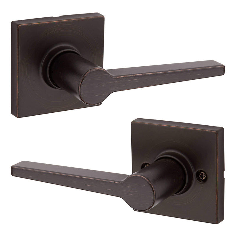 Safe Lock by Kwikset Daylon Lever Square Rose Passage Lock Matte Black
