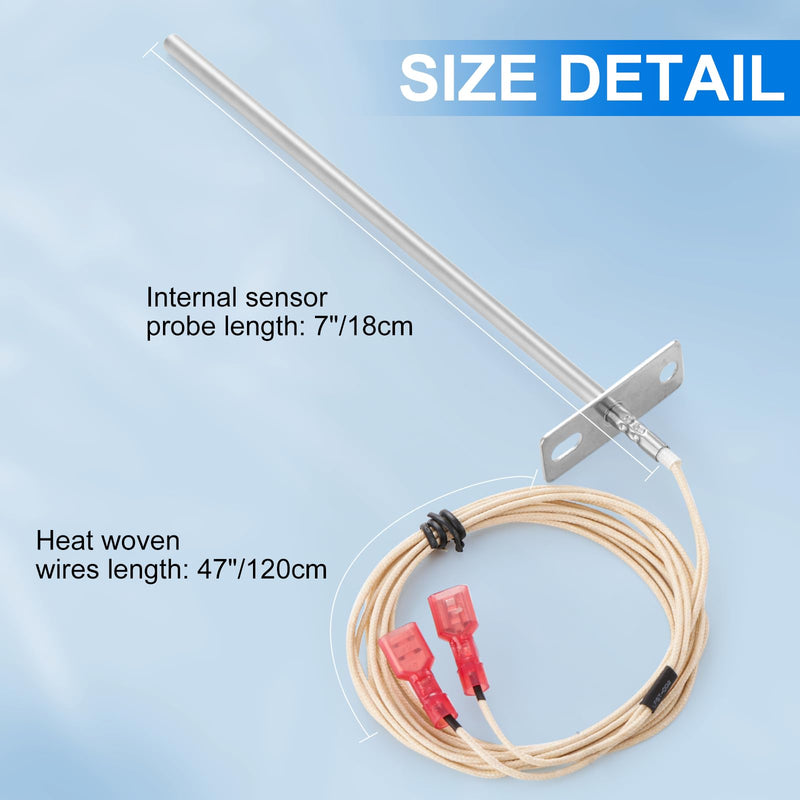 7" Large RTD Probe Temperature Sensor, Fit for Rec Tec/Recteq RT-590 RT-680 RT-700 RT-CMG Beast RT-TMG Chuckwagon Wood Pellet Grills Temperature Probe