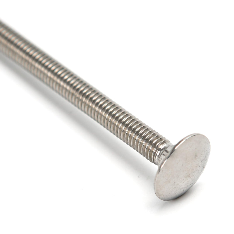 10PCS M6x80 Carriage Bolts, Fully Threaded with Square Neck and Round Head, Metric Stainless Steel Screws Coach Bolts (Thread Diameter: 6mm, Length: 80mm)