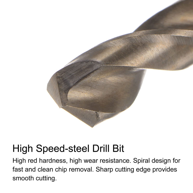 uxcell Tap & Bit Sets, M12 x 1.75 H2 Straight Flute Machine Thread Milling Tap, 10.2mm M35 Cobalt High Speed Steel (HSS-CO) Twist Drill Bit