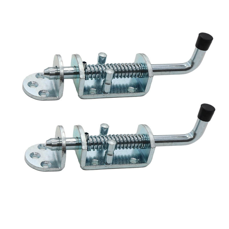 2 Packs 6.5 Inch Heavy Duty Spring Loaded Latch Pin, Sliding Barrel Bolt Door Lock for Chests/Cabinets/Utility Trailer Gate, 2mm Thickened Interior and Outdoor Latch 2