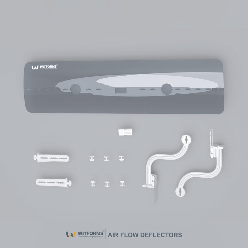 WITFORMS Window AC Air Deflector - 24" Length for TOP VENT Window Units ONLY - Transparent Design - Measure Before Purchase
