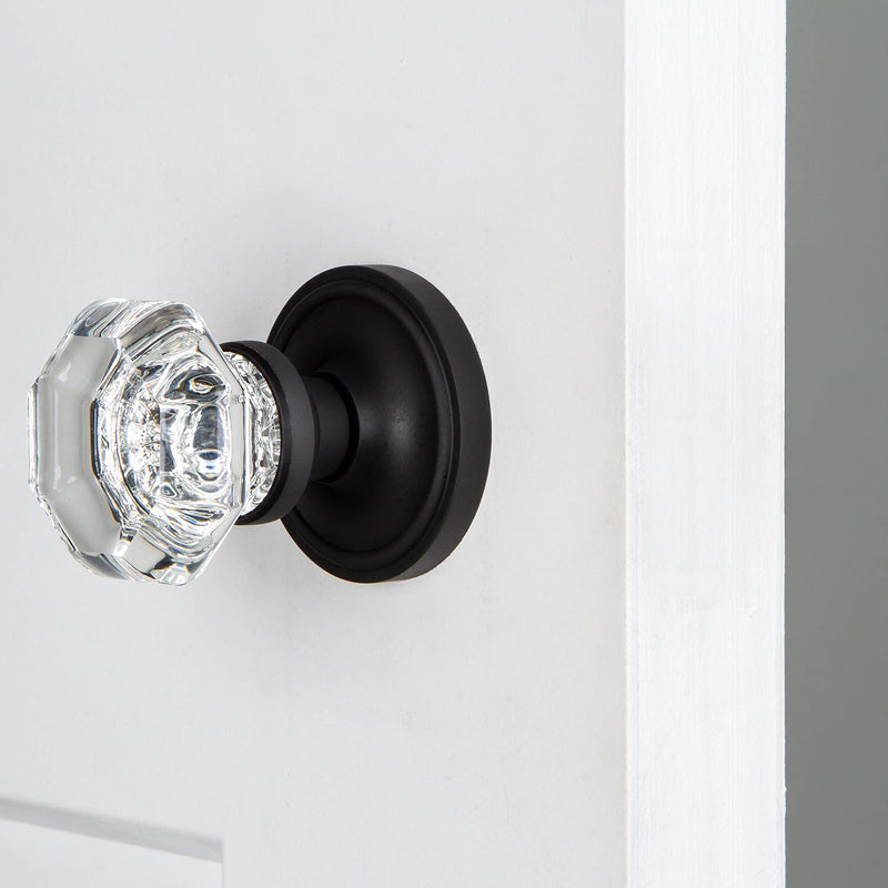 Nostalgic Warehouse Classic Round Rosette with Waldorf Crystal Door Knob