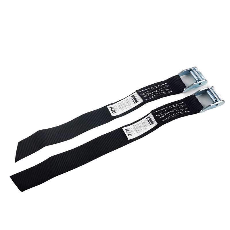 KJE 1500 lbs 1" x 2' Tie Down Straps, 2 Pack Adjustable Lashing Straps Ratchet Straps Heavy Duty Ratchet Tie Down Straps Cargo Straps with Cam Buckle Suitable for Carrying Various Cargo or Luggage 2Pcs 1" x 2'