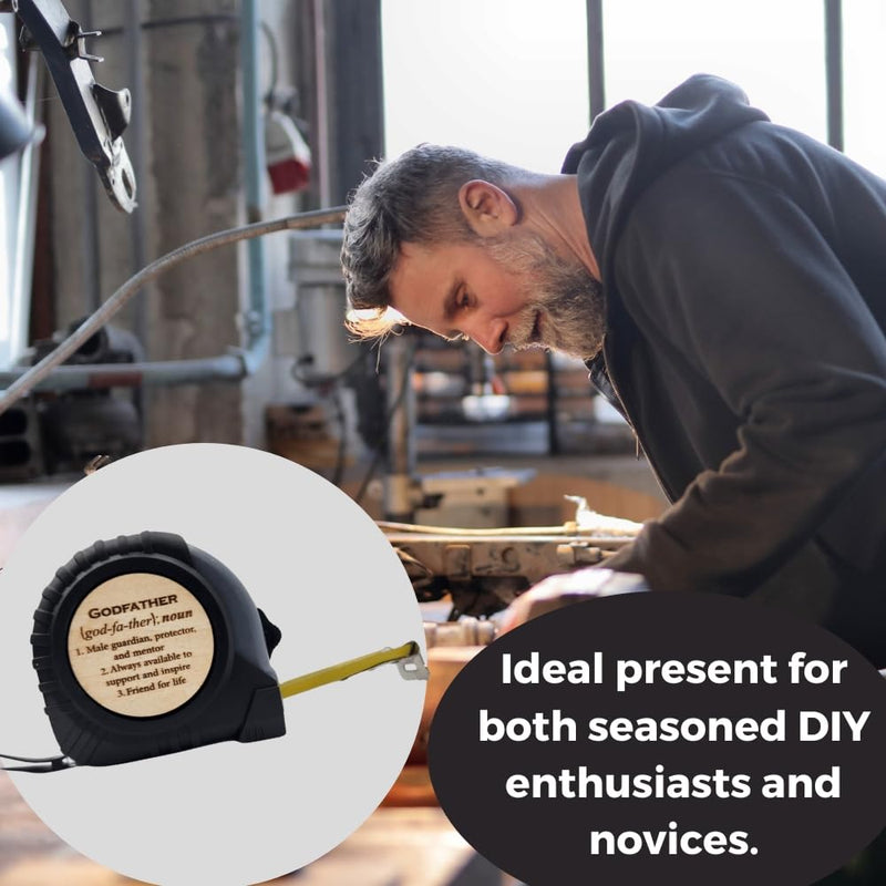 Godfather Gifts from Godchild, Godfather Gift, Will You be My Godparents Proposal Gift, God Parents Presents Proposal, God Father's Present, Baptism, Uncle, Engraved Tape Measure