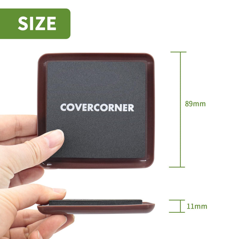 Furniture Sliders for Carpet 8 PCS - 3 1/2 inch Furniture Moving Slider Chair Legs Floors Protectors Square Furniture Movers Sliders – Move Your Furniture Easy & Safely(for Carpet)-Brown 8 PCS 3 1/2'' Brown