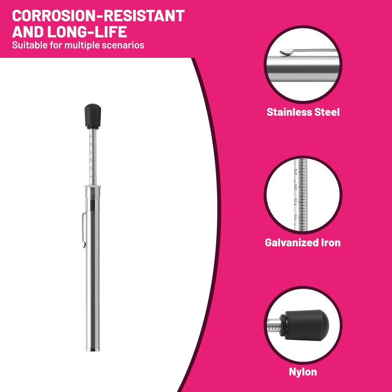 Door Pressure Gauge, 0-35LBS/16KG, ADA & Fire Code Compliant, Stainless Steel Body with Zinc-Plated Scale, 5% Accuracy