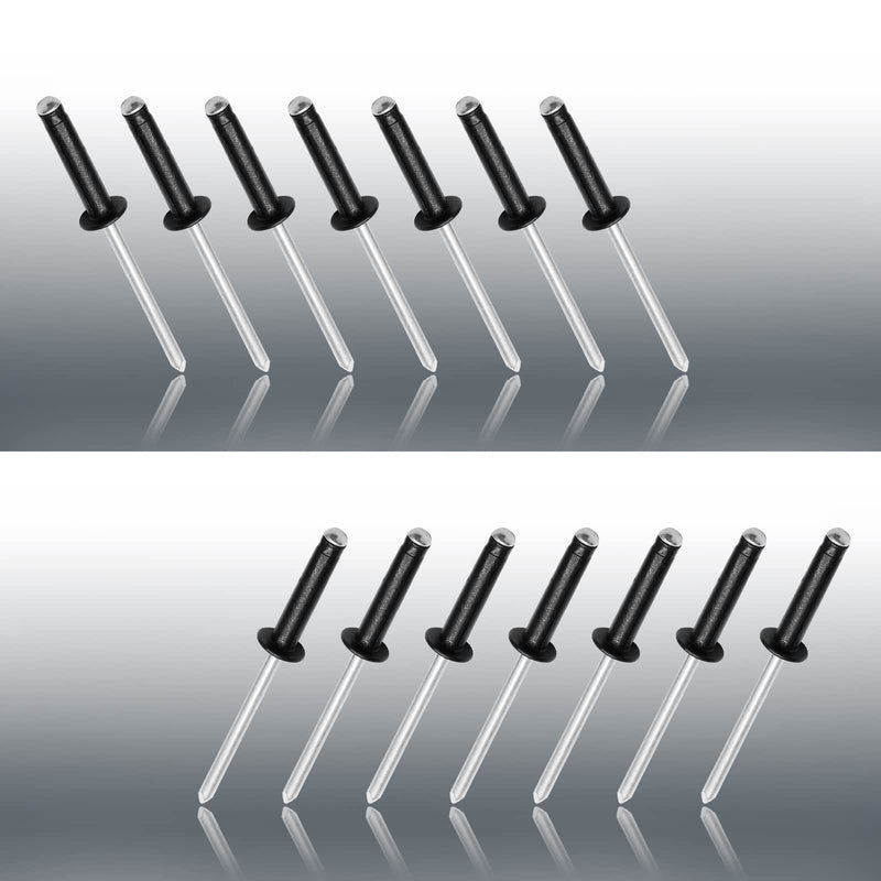 5/32" x 3/4" Tri Grip Rivets Assortment - 50Pcs, Black Trifold Exploding Pop Rivets Aluminum Trifold Trivets Big Head Pop Rivets for Marine Boat Kyaka 5/32" x 3/4"