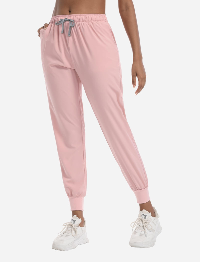 VIAOLI Scrubs for Women Set V-Neck Pocket Top & Drawstring Jogger Scrub Pants Stretch Nursing Scrubs Set Uniform Pink Medium