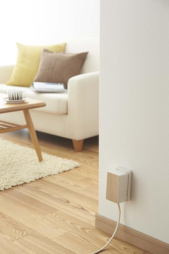 Yamazaki Industries Outlet Guard Woody White 3411 & Outlet Guard, Woody Black 3412 [Set Purchase] - NewNest Australia