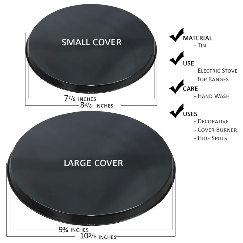 Reston Lloyd Burner Set Electric stovetop, (2) 8" & (2) 10" Covers, Stainless Look Stainless Steel Look
