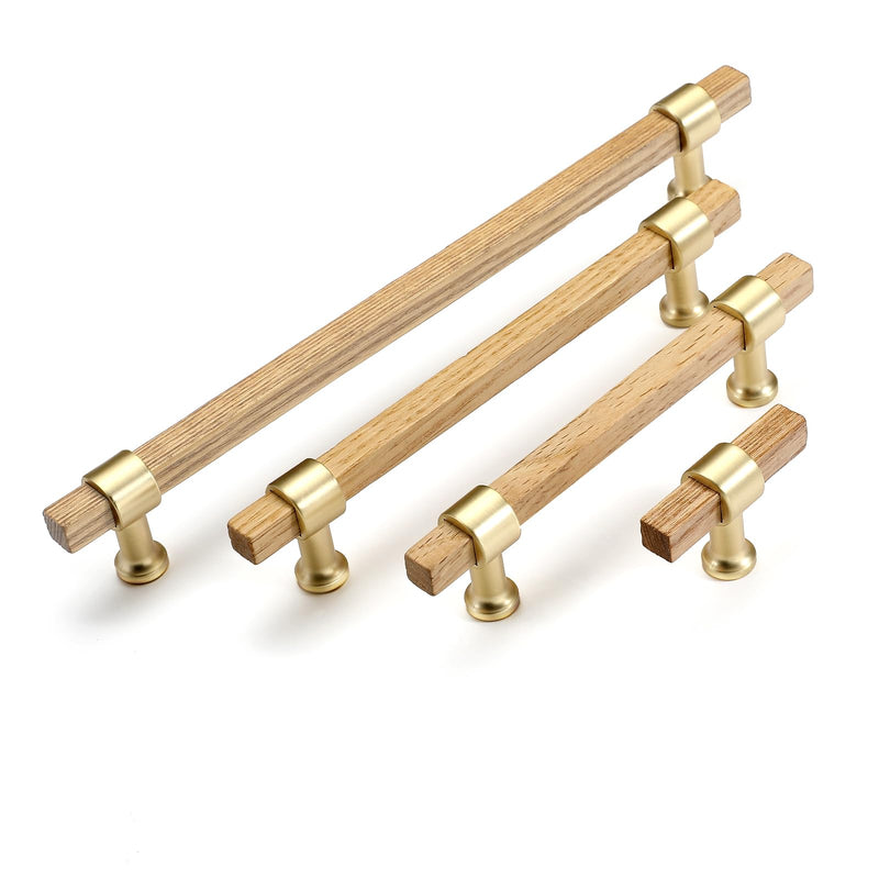 （4 Pack 3-3/4 Inch Hole Center Rovere Wooden Drawer Pulls Beech Wood Drawer Handles Wood Hardware for Cabinets Dressers Wood Cabinet knobs Wooden knobs for cabinets and Drawers 4 Log-96mm