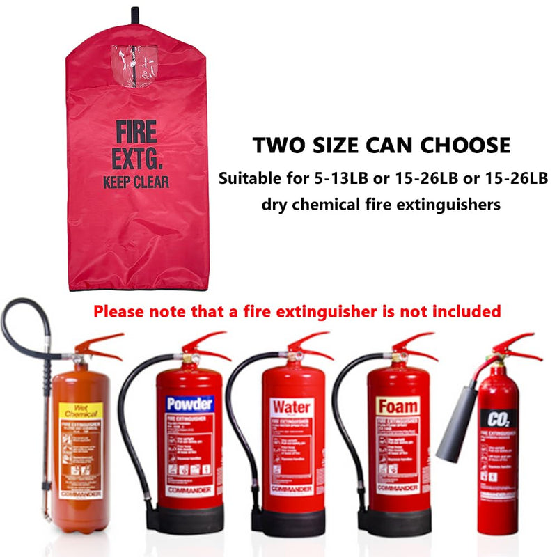 Fire Extinguisher Cover, Heavy Duty Fire Protective Sleeve from scuffs & scratches Accessories, 17"Wx22"L,1 Pcs (5-13LB) 5-13LB