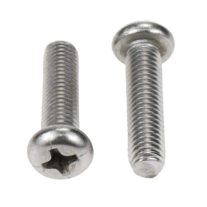 Yohii M5 x 20mm Pan Head Phillips Machine Screws 304 Stainless Steel - 100pcs- (G7.23) (Pack of 2) M5 x 20mm (Pack of 2)